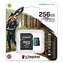 Kingston 256GB MicroSD SDCG3/256GB 170/90MB/s Okuma/Yazma,Sınıf 10, UHS-I, U3, V30, A2