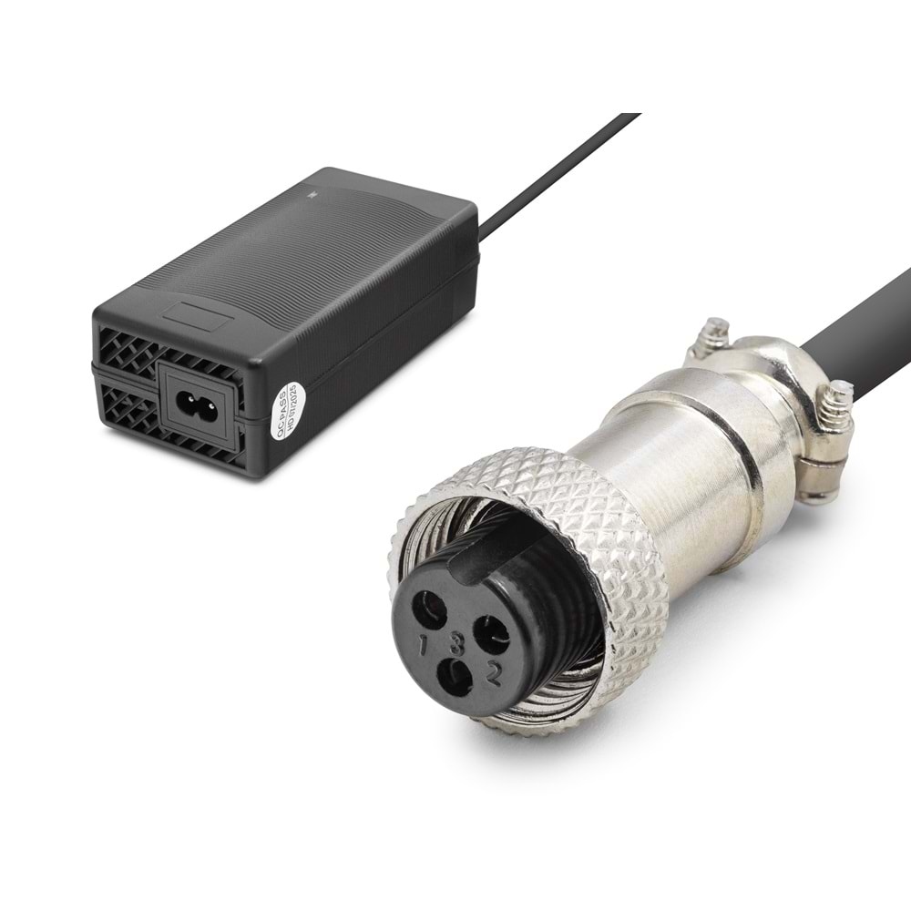 Hadron HD8889 29.4V 5A 147W Scooter Adaptörü (3 Hole 9 mm Pin) Siyah